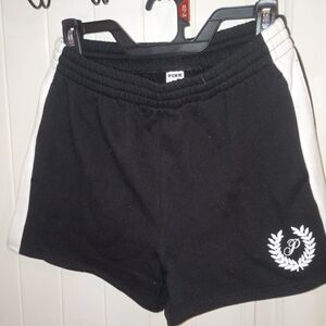 PINK Victoria's Secret Black and White Athletic Shorts